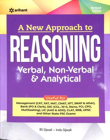 Book cover number 1 for A New Approach To Reasoning (Verbal, Non-Verbal & Analytical) written by NA published by Arihant Publications (India) Limited