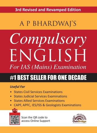 Book cover number 1 for Compulsory English : For IAS (Main) Examination written by A. P. Bhardwaj published by Oak Bridge