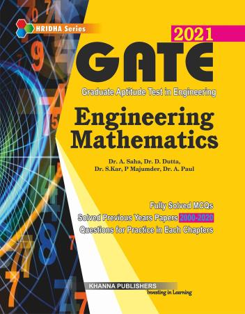 Book cover number 1 for GATE 2021 : Engineering Mathematics (Hridha Series) written by S. Kar, D. Dutta, A. Saha, P. Majumder, A. Paul published by Khanna Publishers