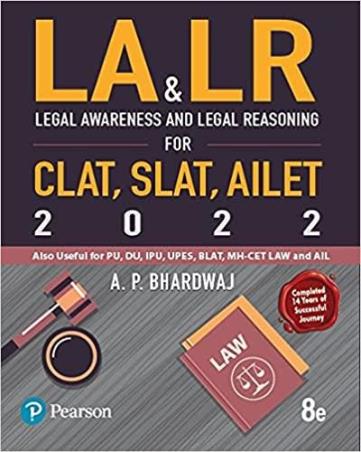 Book cover number 1 for LA & LR 2022 (Legal Awareness And Legal Reasoning) written by A. P. Bhardwaj published by Pearson Education