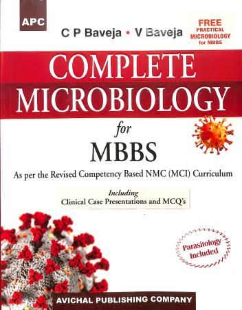 Book cover number 1 for APC Complete Microbiology For MBBS (Free Practical Microbiology For MBBS) written by C. P. Baveja, V. Baveja published by Avichal Publishing Company