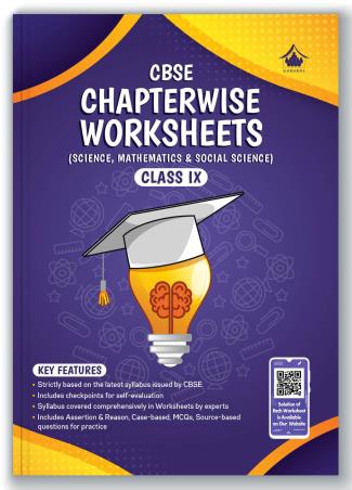 Book cover number 1 for CBSE Chapterwise Worksheets Class 9 written by NA published by Gurukul Books & Packaging