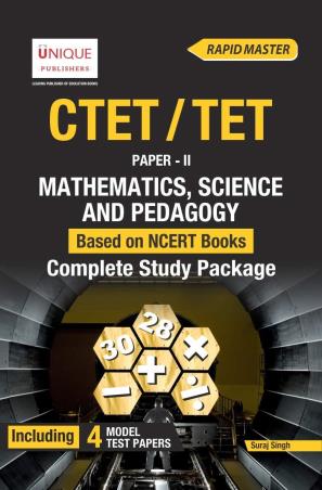 Book cover number 1 for CTET/TET– Paper 2 Mathematics, Science And Pedagogy written by Suraj Singh published by Unique Publishers