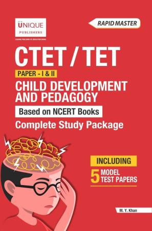 Book cover number 1 for CTET/TET– Paper 1 & 2 Child Development And Pedagogy written by M. Y. Khan published by Unique Publishers
