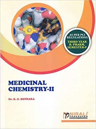 Book cover number 1 for Medicinal Chemistry 2 (Third Year B. Pharm. Semister - 5) written by K. G. Bothara published by Nirali Prakashan