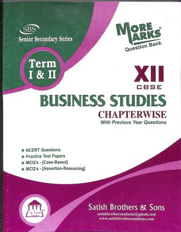 Book cover number 1 for More Marks Question Bank Business Studies Class 12 CBSE Term 1 & 2 written by NA published by Satish Brothers & Sons