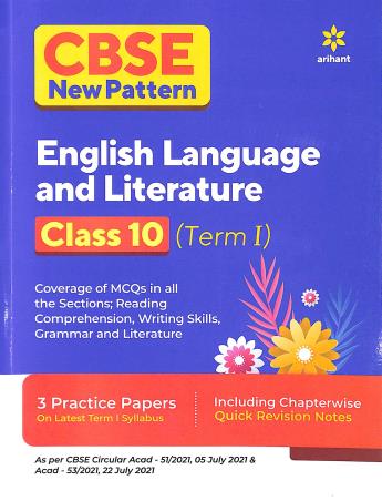 Book cover number 1 for CBSE New Pattern English Language And Literature Class 10 Term 1 written by Dolly Jain published by Arihant Prakashan