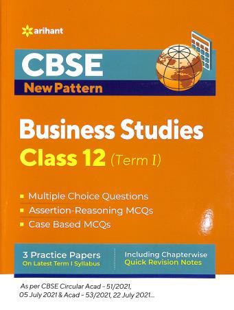 Book cover number 1 for CBSE New Pattern Business Studies Class 12 Term 1 written by Abhishek Jain, Nidhi Jain published by Arihant Prakashan