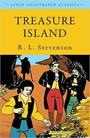 Book cover number 1 for Treasure Island written by R. L. Stevenson published by Jaico Publishing House