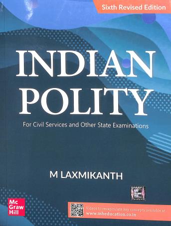 Book cover number 1 for Indian Polity : For Civil Services And Other State Examinations written by M. Laxmikanth published by McGraw Hill Education Private Limited