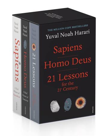 Book cover number 1 for Sapiens, Homo Deus, 21 Lessons For The 21 Century (Yuval Noah Harari Box Set) written by Yuval Noah Harari published by Vintage