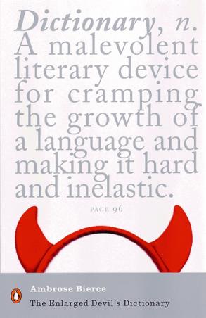 Book cover number 1 for The Enlarged Devil's Dictionary written by Ambrose Bierce published by Penguin Books