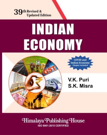 Book cover number 1 for Indian Economy written by S. K. Mishra, V. K. Puri published by Himalaya Publishing House