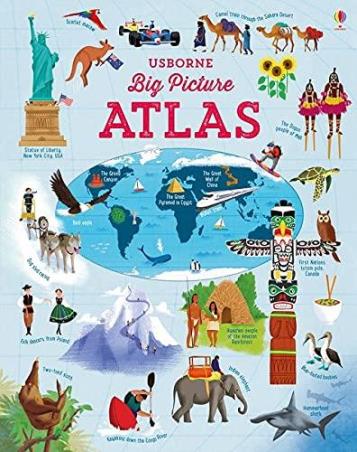 Book cover number 1 for Big Picture Atlas written by Emily Bone published by Usborne