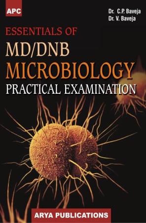 Book cover number 1 for APC Essentials Of Md/Dnb Microbiology Practical Examination written by C. P. Baveja, V. Baveja published by Arya Publications