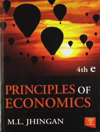 Book cover number 1 for Principles Of Economics written by M. L. Jhingan, B. K. Jhingan published by Vrinda Publications (P) Ltd.