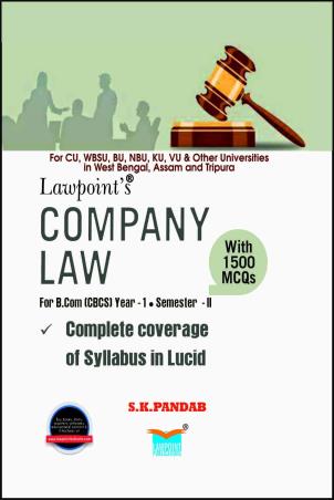 Book cover number 1 for Lawpoint's Company Law With 1500 MCQs For B.Com (CBCS) Year - 1 Semester - II written by S. K. Panda published by Lawpoint