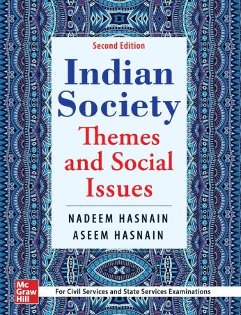 Book cover number 1 for Indian Society : Themes And Social Issues written by Nadeem Hasnain, Aseem Hasnain published by McGraw Hill Education Private Limited