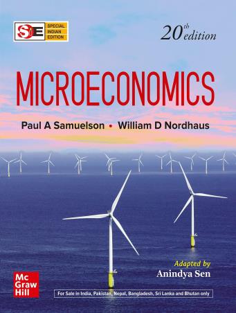 Book cover number 1 for Microeconomics written by Paul A. Samuelson, William D. Nordhaus, Anindya Sen published by McGraw Hill Education Private Limited