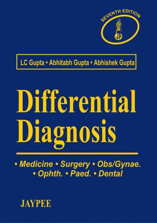 Book cover number 1 for Differential Diagnosis written by L. C. Gupta, Abhitabh Gupta, Abhishek Gupta published by Jaypee Brothers Medical Publishers (P) Ltd.