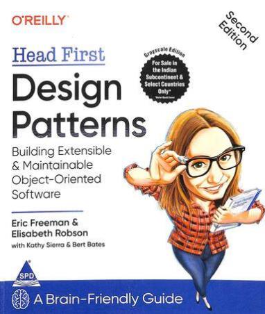 Book cover number 1 for Head First : Design Patters written by Eric Freeman, Elisabath Robson published by Shroff Publishers & Distributors Pvt. Ltd.
