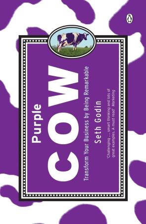 Book cover number 1 for Purple Cow written by Seth Godin published by Harper Collins Publishers