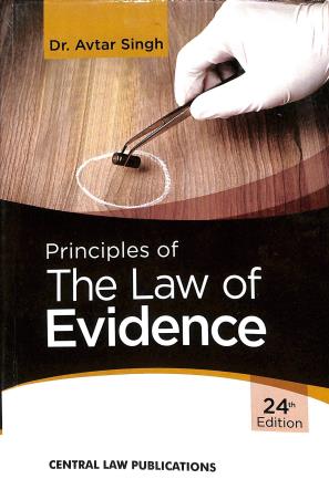 Book cover number 1 for Principles Of The Law Of Evidence written by Avtar Singh published by Central Law Publication