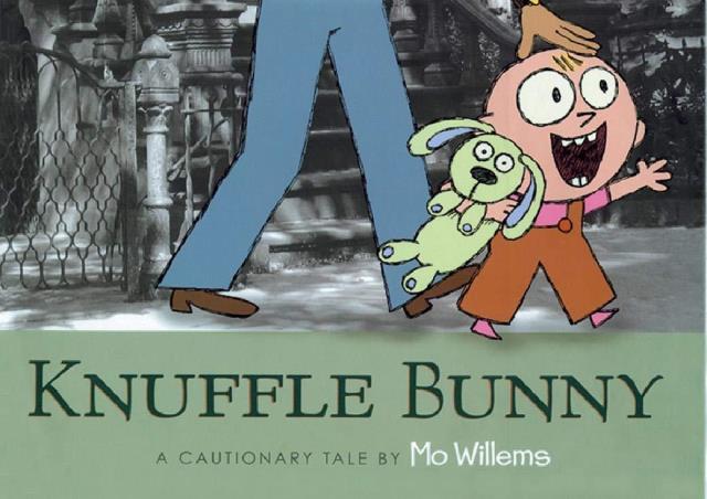 Book cover number 1 for Knuffle Bunny written by Mo Willems published by Walker Books