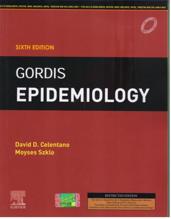 Book cover number 1 for Gordis Epidemiology written by David D Celentano, Moyses Szklo published by Elsevier