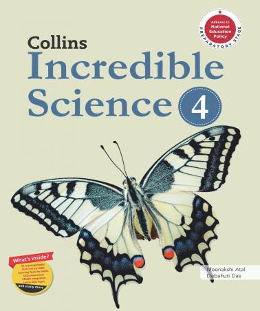 Book cover number 1 for Collins Incredible Science Coursebook 4 (NEP 2020) written by Meenakshi Atal, Debahuti Das published by Harper Collins Publishers