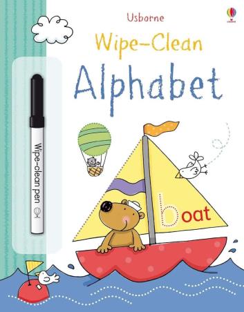 Book cover number 1 for Usborne : Wipe-Clean Alphabet written by Jessica Greenwell published by Usborne