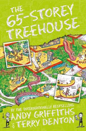 Book cover number 1 for The 65-Storey Treehouse written by Andy Griffiths published by Pan Macmillan