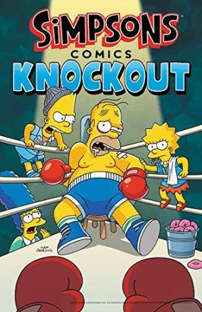 Book cover number 1 for Simpsons Comics Knockout written by Matt Groening published by Harper Collins Publishers