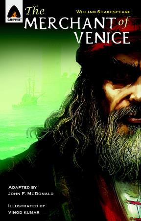 Book cover number 1 for The Merchant Of Venice written by William Shakespeare published by Campfire