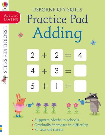 Book cover number 1 for Adding And Subtracting Practice Pad written by Sam Smith published by Usborne