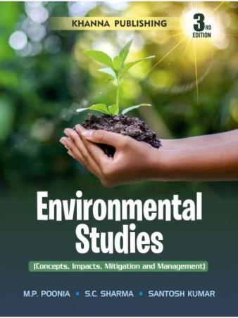 Book cover number 1 for Environmental Studies written by Santosh Kumar, S. C. Sharma, M. P. Poonia published by Khanna Book Publishing Co. (P) Ltd.