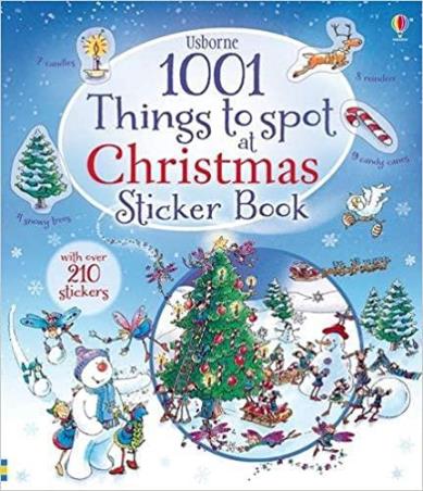 Book cover number 1 for 1001 Things To Spot At Christmas Sticker Book written by Alex Frith published by Usborne