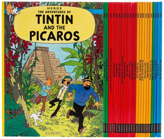 Book cover number 1 for The Adventures Of Tintin (Set Of 23 Books) written by Herge published by Egmont