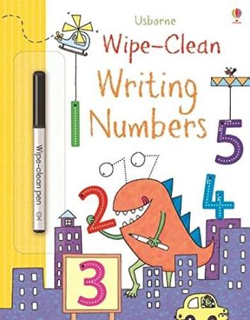 Book cover number 1 for Usborne Wipe-Clean : Writing Numbers written by Jessica Greenwell published by Usborne