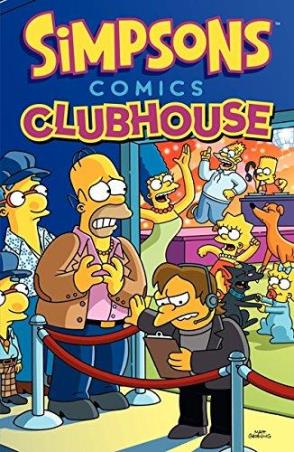 Book cover number 1 for Simpsons Comics Clubhouse written by Matt Groening published by Harper Collins Publishers