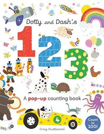 Book cover number 1 for Dotty and Dash's 1, 2, 3 written by Patricia Hegarty published by Little Tiger Press