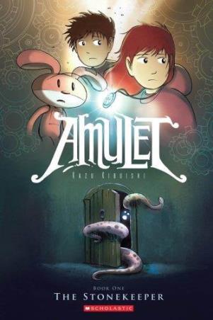 Book cover number 1 for Amulet Book 1 : The Stonekeeper written by Kazu Kibuishi published by Scholastic