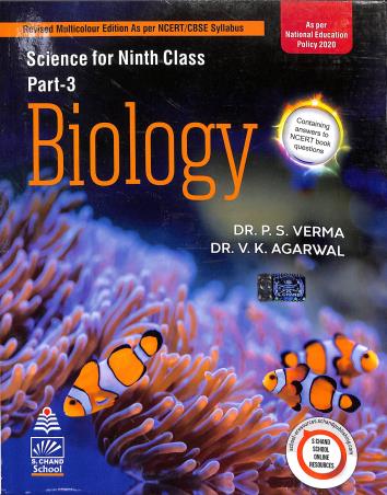Book cover number 1 for CBSE Science For Class 9 Part 3 : Biology written by P. S. Verma, V. K. Agarwal published by S. Chand Publishing
