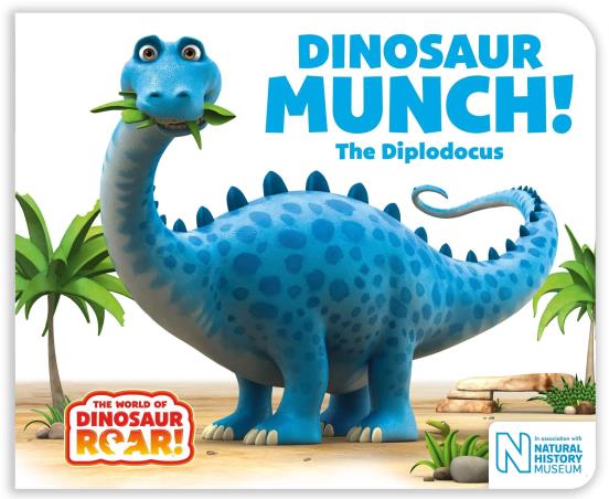 Book cover number 1 for Dinosaur Munch! The Diplodocus written by Jeanne Willis, Peter Curtis published by Macmillan India Limited