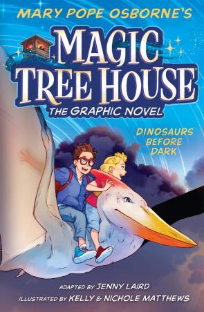 Book cover number 1 for Magic Tree House The Graphic Novel : Dinosaurs Before Dark written by Mary Pope Osborne published by Random House