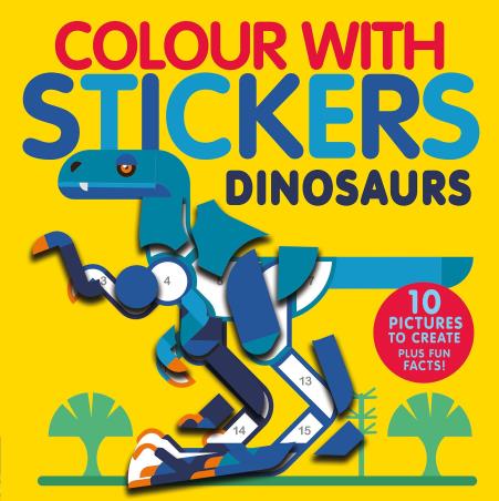 Book cover number 1 for Colour With Stickers : Dinosaurs written by Jonny Marx published by Caterpillar Books Ltd