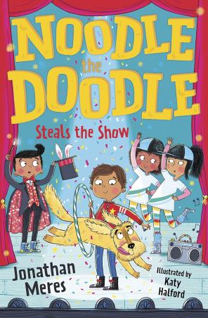 Book cover number 1 for Noodle The Doodle Steals The Show written by Jonathan Meres published by Barrington Stoke Ltd