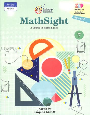 Book cover number 1 for Math Sight Book 7 (A Course In Mathematics) written by Jharna De, Ranjana Kumar published by Indiannica Learning