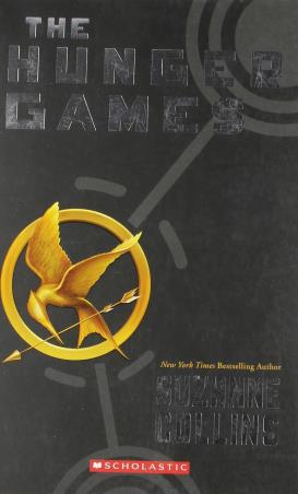 Book cover number 1 for The Hunger Games written by Suzanne Collins published by Scholastic
