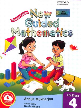 Book cover number 1 for New Guided Mathematics Revised Class 4 (NEP 2020) written by Abhijit Mukherjea published by Oxford University Press